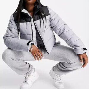 The North Face Saikuru Cropped Jacket Gray and Black Womens Small